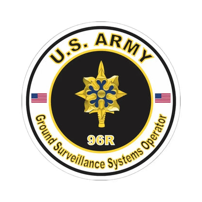 MOS 96R Ground Serveillance Systems Operator (U.S. Army) STICKER Vinyl Kiss-Cut Decal 6 Inch White - The Sticker Space