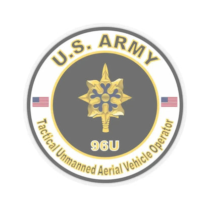MOS 96U Tactical Unmanned Aerial Vehicle Operator (U.S. Army) STICKER Vinyl Kiss-Cut Decal 2 Inch Transparent - The Sticker Space