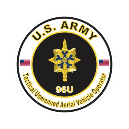 MOS 96U Tactical Unmanned Aerial Vehicle Operator (U.S. Army) STICKER Vinyl Kiss-Cut Decal 2 Inch White - The Sticker Space