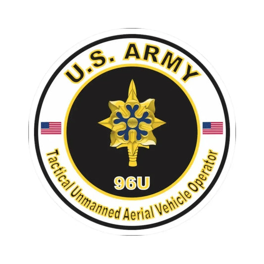 MOS 96U Tactical Unmanned Aerial Vehicle Operator (U.S. Army) STICKER Vinyl Kiss-Cut Decal 2 Inch White - The Sticker Space