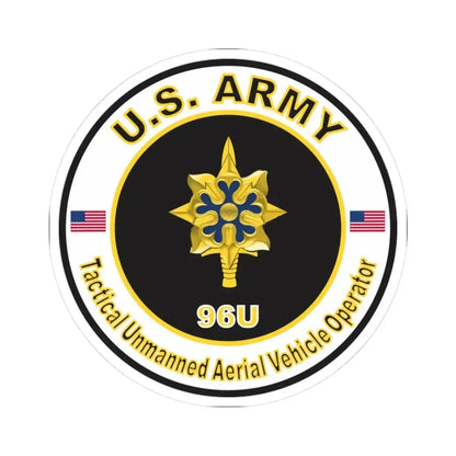 MOS 96U Tactical Unmanned Aerial Vehicle Operator (U.S. Army) STICKER Vinyl Kiss-Cut Decal 3 Inch White - The Sticker Space