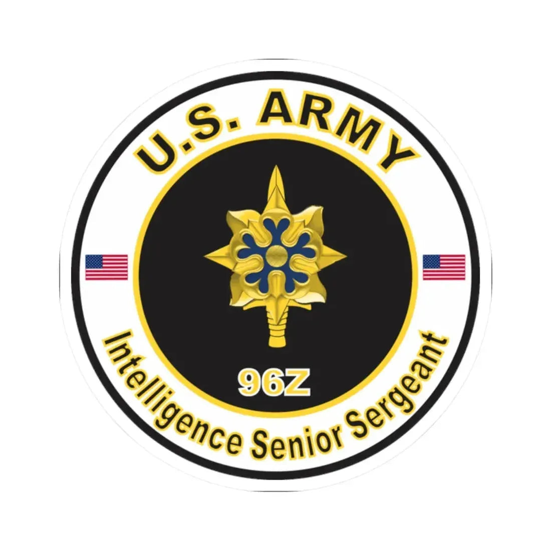 MOS 96Z Intelligence Senior Sergeant (U.S. Army) STICKER Vinyl Kiss-Cut Decal - The Sticker Space