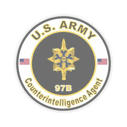 MOS 97B Counterintelligence Agent (U.S. Army) STICKER Vinyl Kiss-Cut Decal 2 Inch Transparent - The Sticker Space