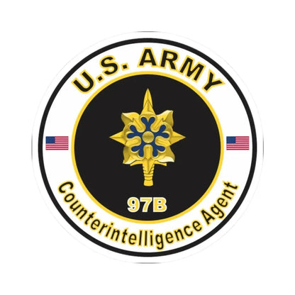 MOS 97B Counterintelligence Agent (U.S. Army) STICKER Vinyl Kiss-Cut Decal 2 Inch White - The Sticker Space