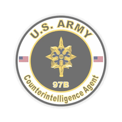 MOS 97B Counterintelligence Agent (U.S. Army) STICKER Vinyl Kiss-Cut Decal 3 Inch Transparent - The Sticker Space