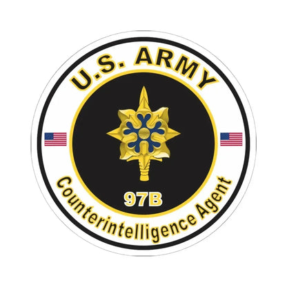 MOS 97B Counterintelligence Agent (U.S. Army) STICKER Vinyl Kiss-Cut Decal 6 Inch White - The Sticker Space