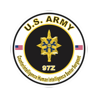 MOS 97Z Counterintelligence Human Intelligence Senior Sergeant (U.S. Army) STICKER Vinyl Kiss-Cut Decal - The Sticker Space