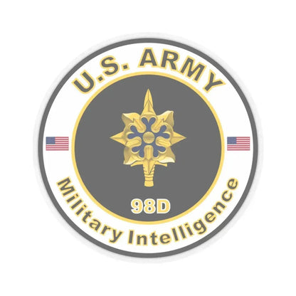 MOS 98D Military Intelligence (U.S. Army) STICKER Vinyl Kiss-Cut Decal 3 Inch Transparent - The Sticker Space