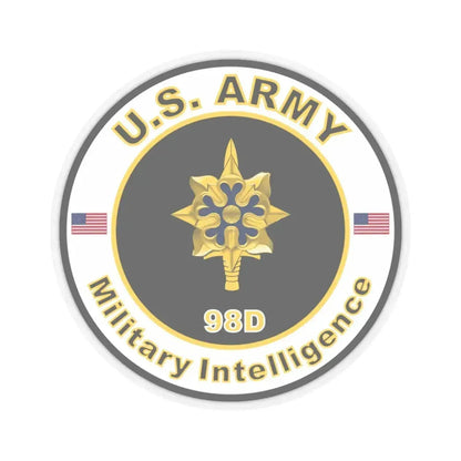 MOS 98D Military Intelligence (U.S. Army) STICKER Vinyl Kiss-Cut Decal 4 Inch Transparent - The Sticker Space