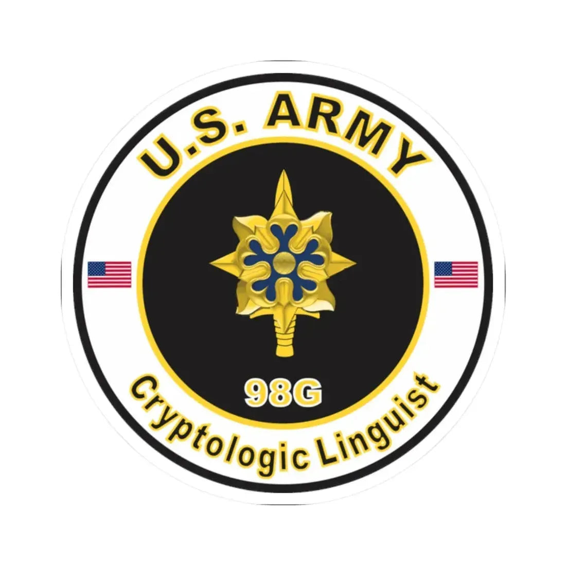 MOS 98G Cryptologic Linguist (U.S. Army) STICKER Vinyl Kiss-Cut Decal - The Sticker Space
