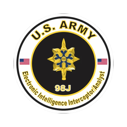 MOS 98J Electronic Intelligence Interceptor Analyst (U.S. Army) STICKER Vinyl Kiss-Cut Decal - The Sticker Space
