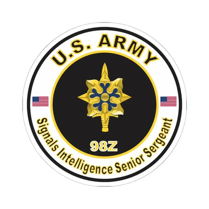 MOS 98Z Signals Intelligence Senior Sergeant (U.S. Army) STICKER Vinyl Kiss-Cut Decal 6 Inch White - The Sticker Space