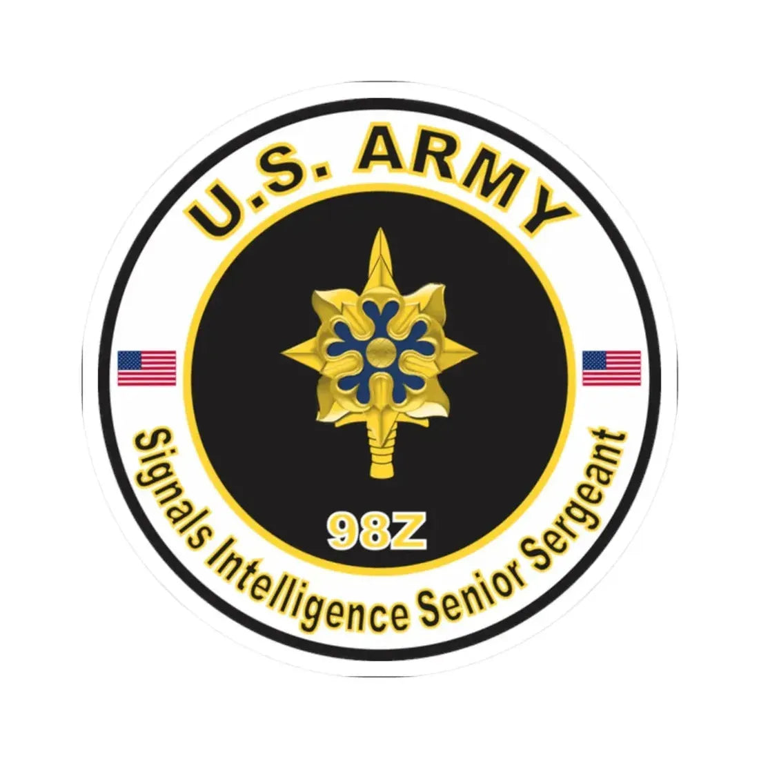 MOS 98Z Signals Intelligence Senior Sergeant (U.S. Army) STICKER Vinyl Kiss-Cut Decal - The Sticker Space