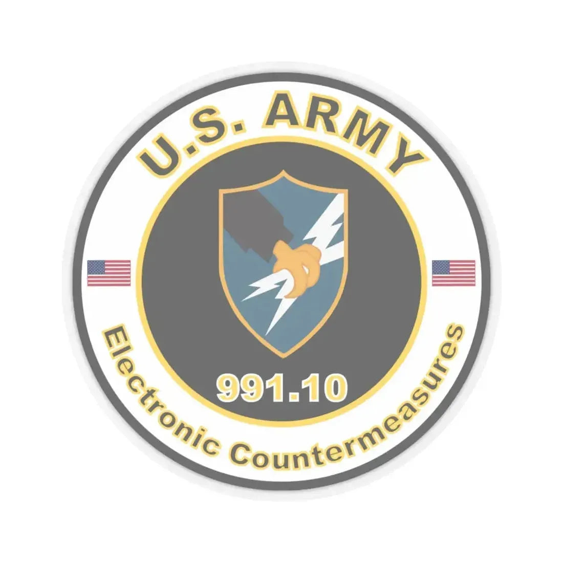 MOS 991.10 Electronic Countermeasures (U.S. Army) STICKER Vinyl Kiss-Cut Decal 6 Inch Transparent - The Sticker Space