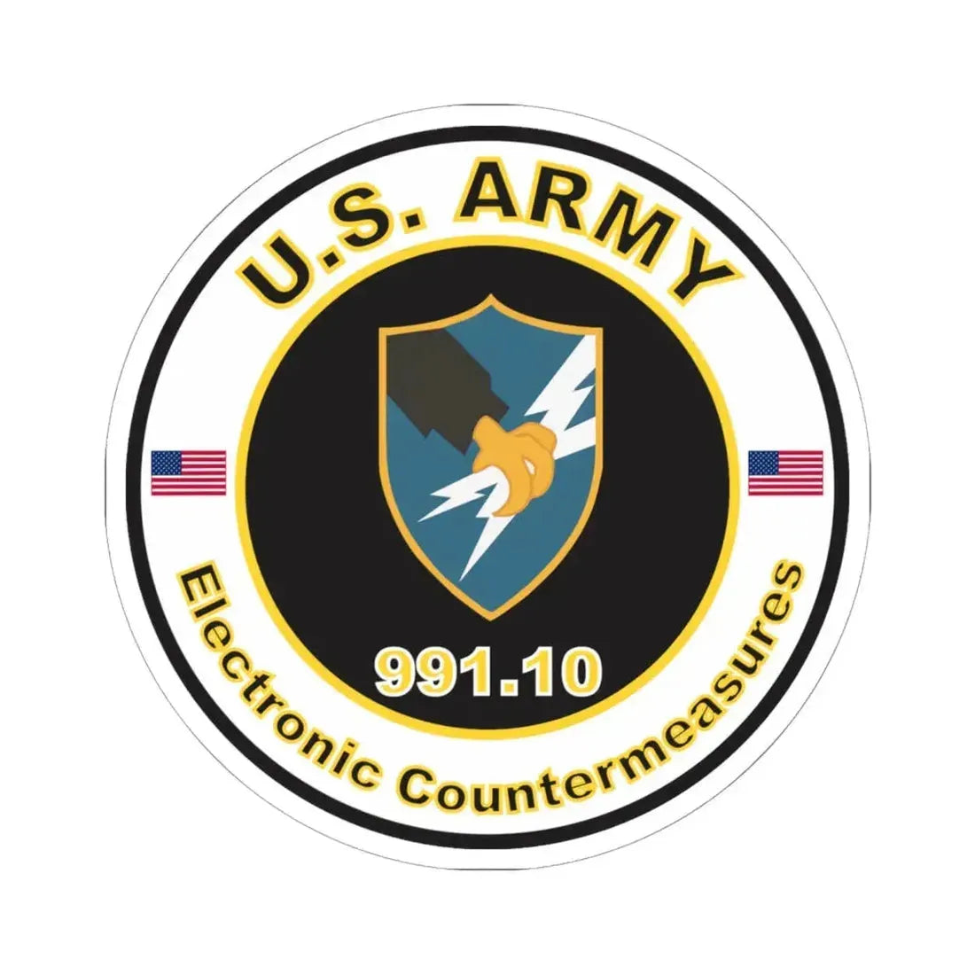 MOS 991.10 Electronic Countermeasures (U.S. Army) STICKER Vinyl Kiss-Cut Decal 6 Inch White - The Sticker Space