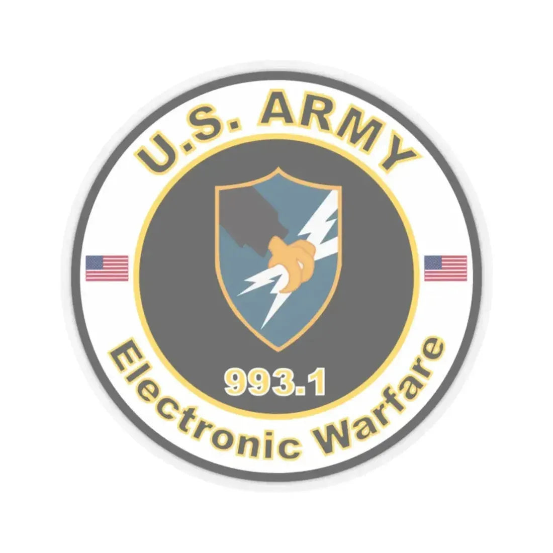 MOS 993.1 Electronic Warfare (U.S. Army) STICKER Vinyl Kiss-Cut Decal 2 Inch Transparent - The Sticker Space