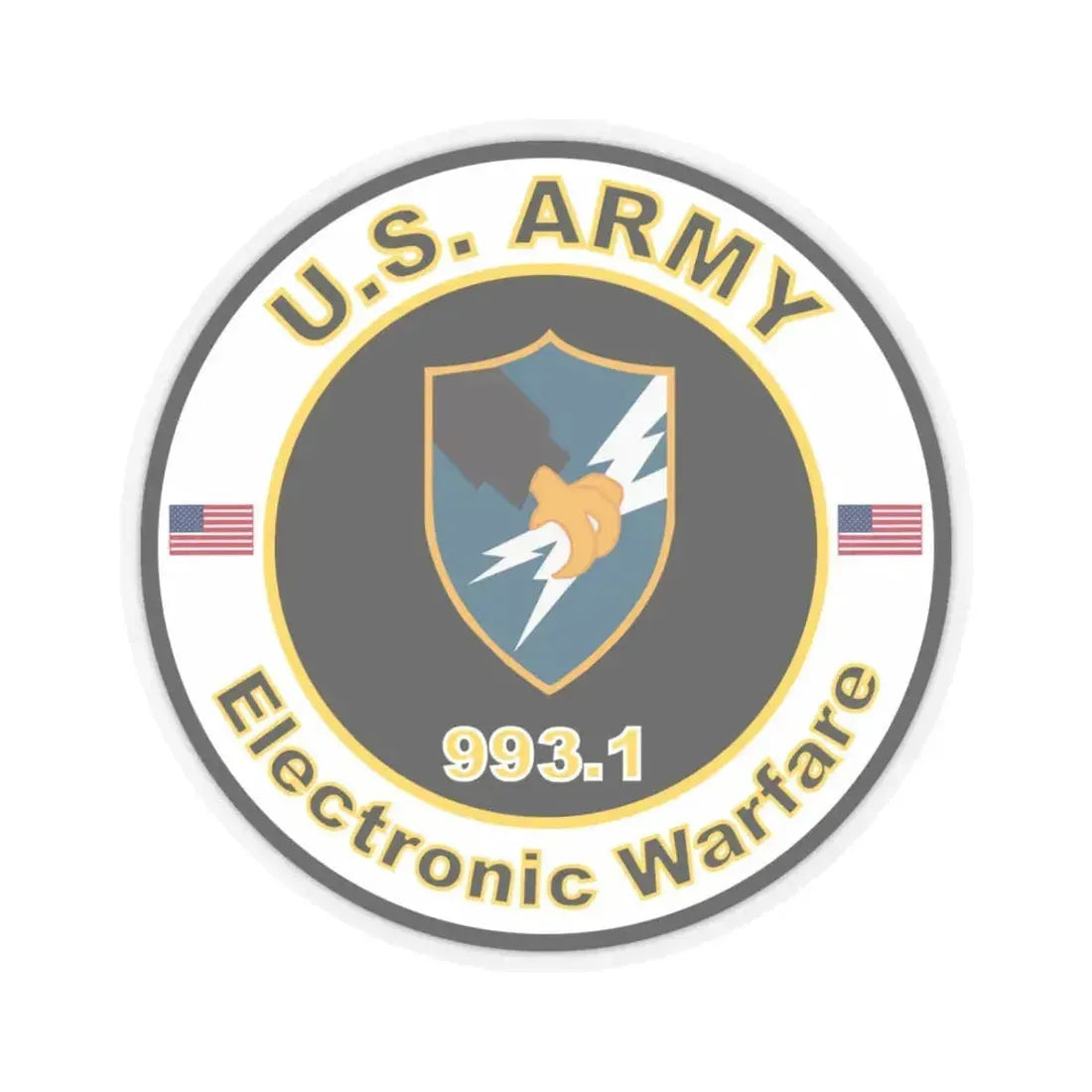 MOS 993.1 Electronic Warfare (U.S. Army) STICKER Vinyl Kiss-Cut Decal 3 Inch Transparent - The Sticker Space