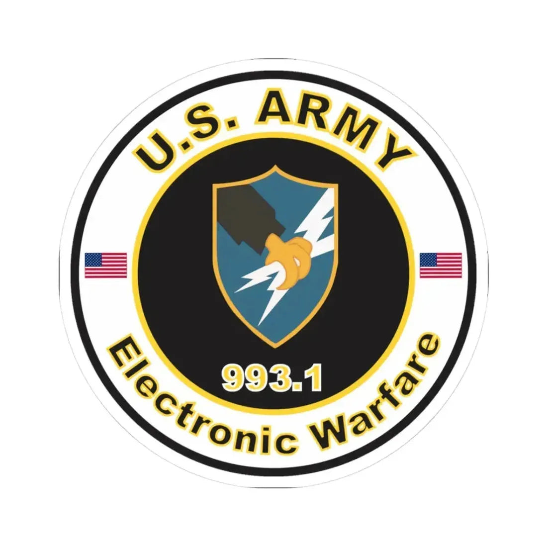 MOS 993.1 Electronic Warfare (U.S. Army) STICKER Vinyl Kiss-Cut Decal 3 Inch White - The Sticker Space