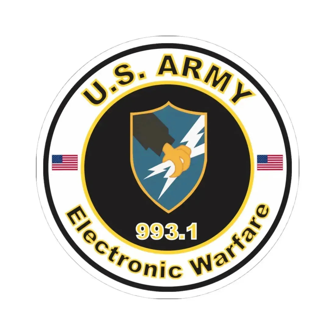 MOS 993.1 Electronic Warfare (U.S. Army) STICKER Vinyl Kiss-Cut Decal 4 Inch White - The Sticker Space