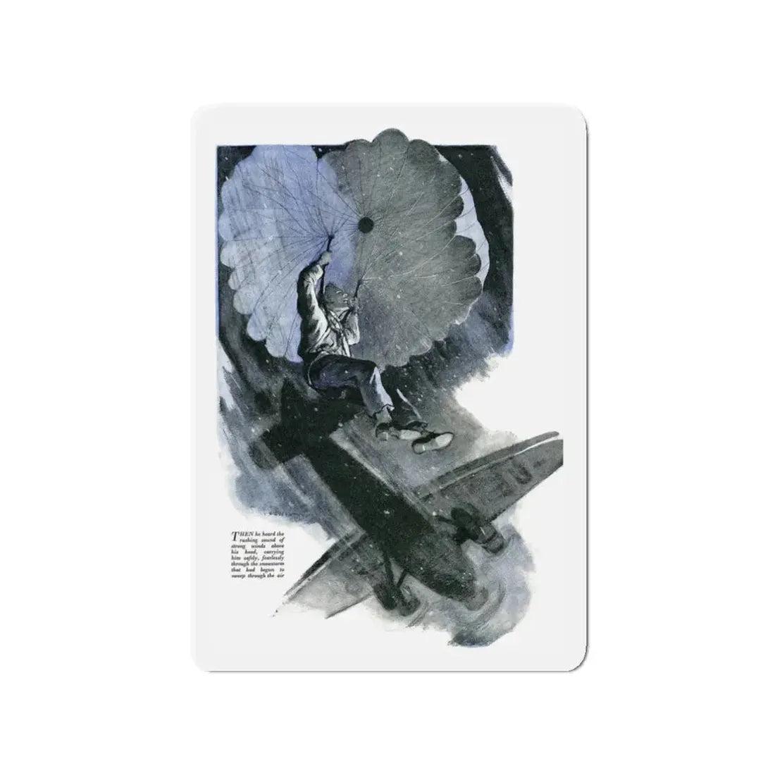 Moscow-Paris by Anders Jorlund, Britannia & Eve magazine, 1939 (Magazine Illustration) Refrigerator Magnet 3 Inch - The Sticker Space