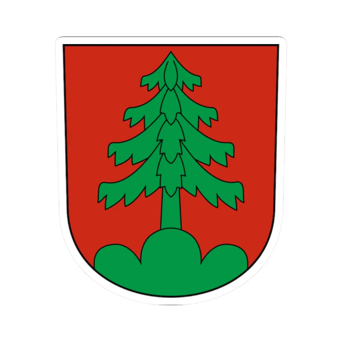 Mosnang-blazon (Switzerland) (Coat of Arms) STICKER Vinyl Kiss-Cut Decal 2 Inch White - The Sticker Space