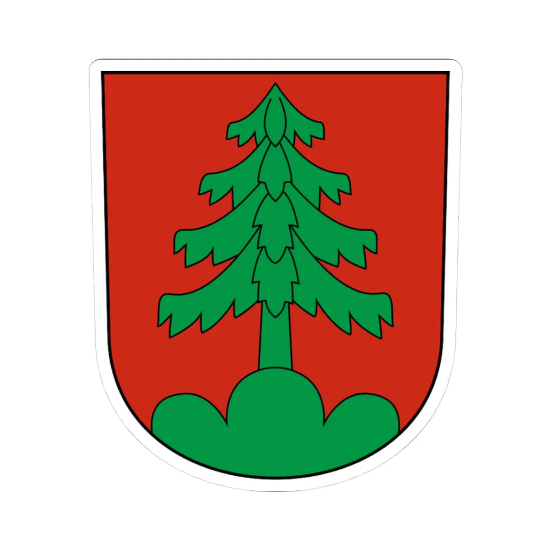 Mosnang-blazon (Switzerland) (Coat of Arms) STICKER Vinyl Kiss-Cut Decal 3 Inch White - The Sticker Space