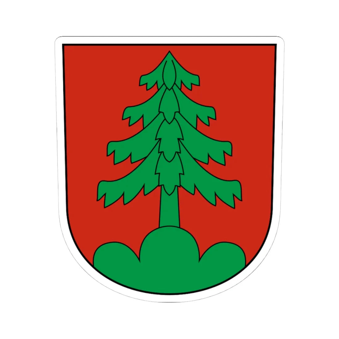 Mosnang-blazon (Switzerland) (Coat of Arms) STICKER Vinyl Kiss-Cut Decal 4 Inch White - The Sticker Space