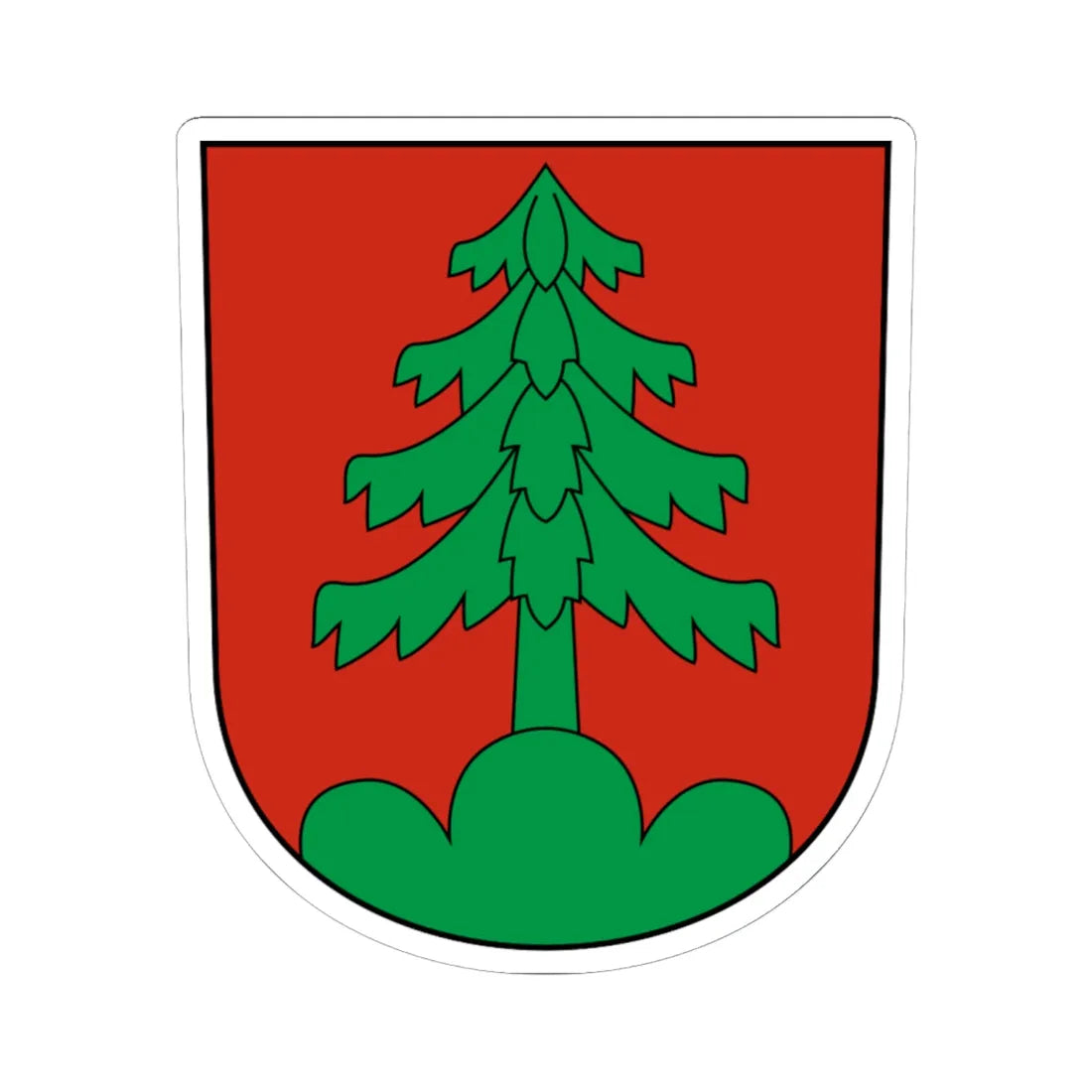 Mosnang-blazon (Switzerland) (Coat of Arms) STICKER Vinyl Kiss-Cut Decal 6 Inch White - The Sticker Space