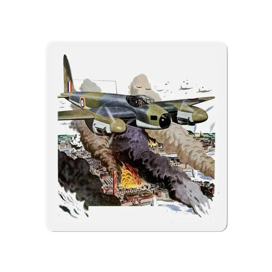 Mosquito ... for a Nash-Kelvinator Ad, The Saturday Evening Post, February 20, 1943 (Magazine Illustration) Refrigerator Magnet 6 Inch - The Sticker Space