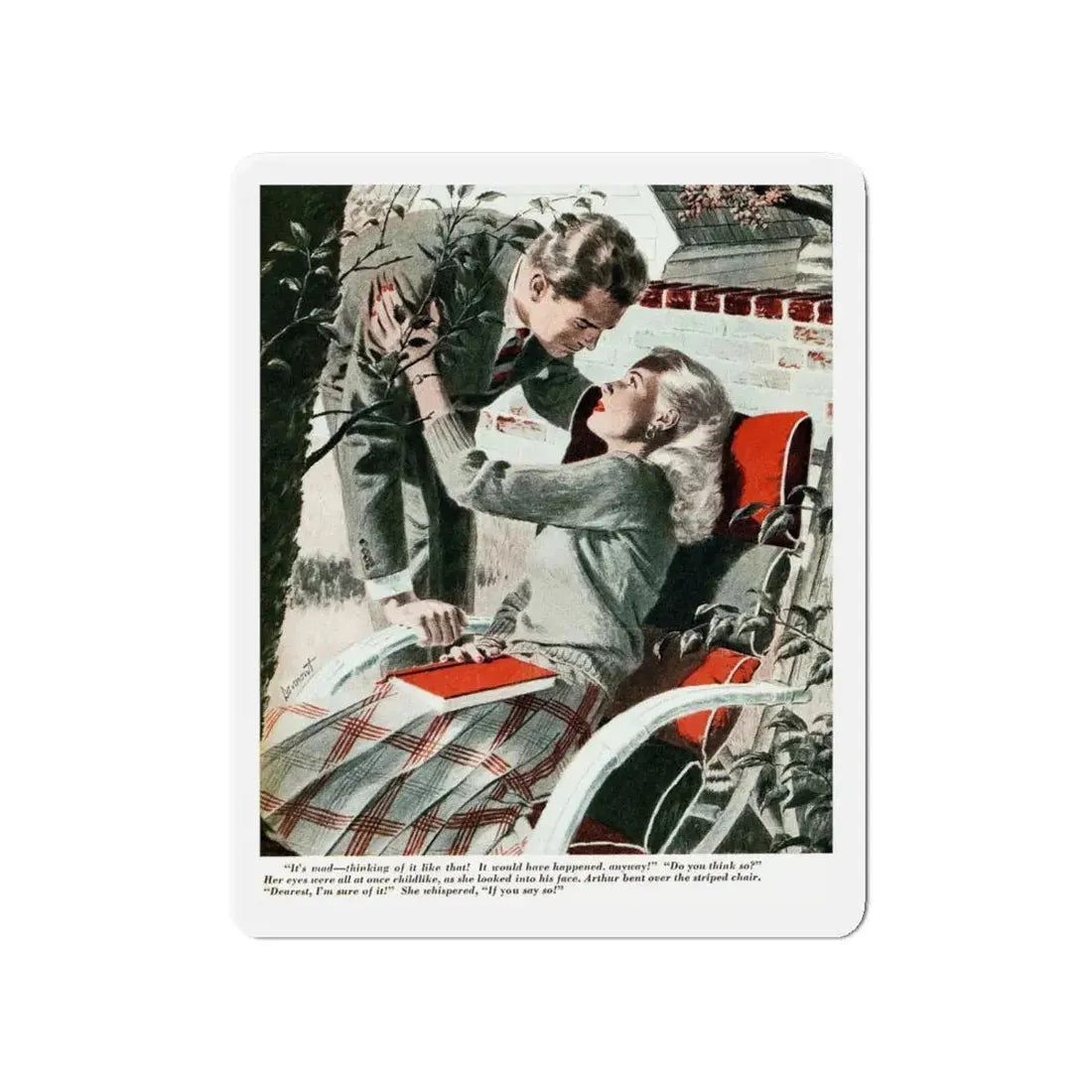 Most Splendid of All (1), Redbook, February 1945 (Magazine Illustration) Refrigerator Magnet - The Sticker Space