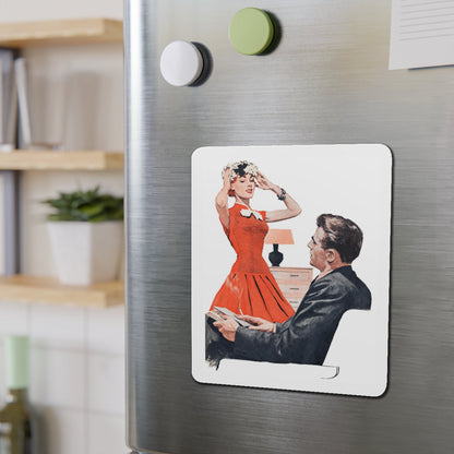 Most Surprising by Margaret and Leslie Gordon Barnard, Woman's Day, 1958 (Magazine Illustration) Refrigerator Magnet-The Sticker Space