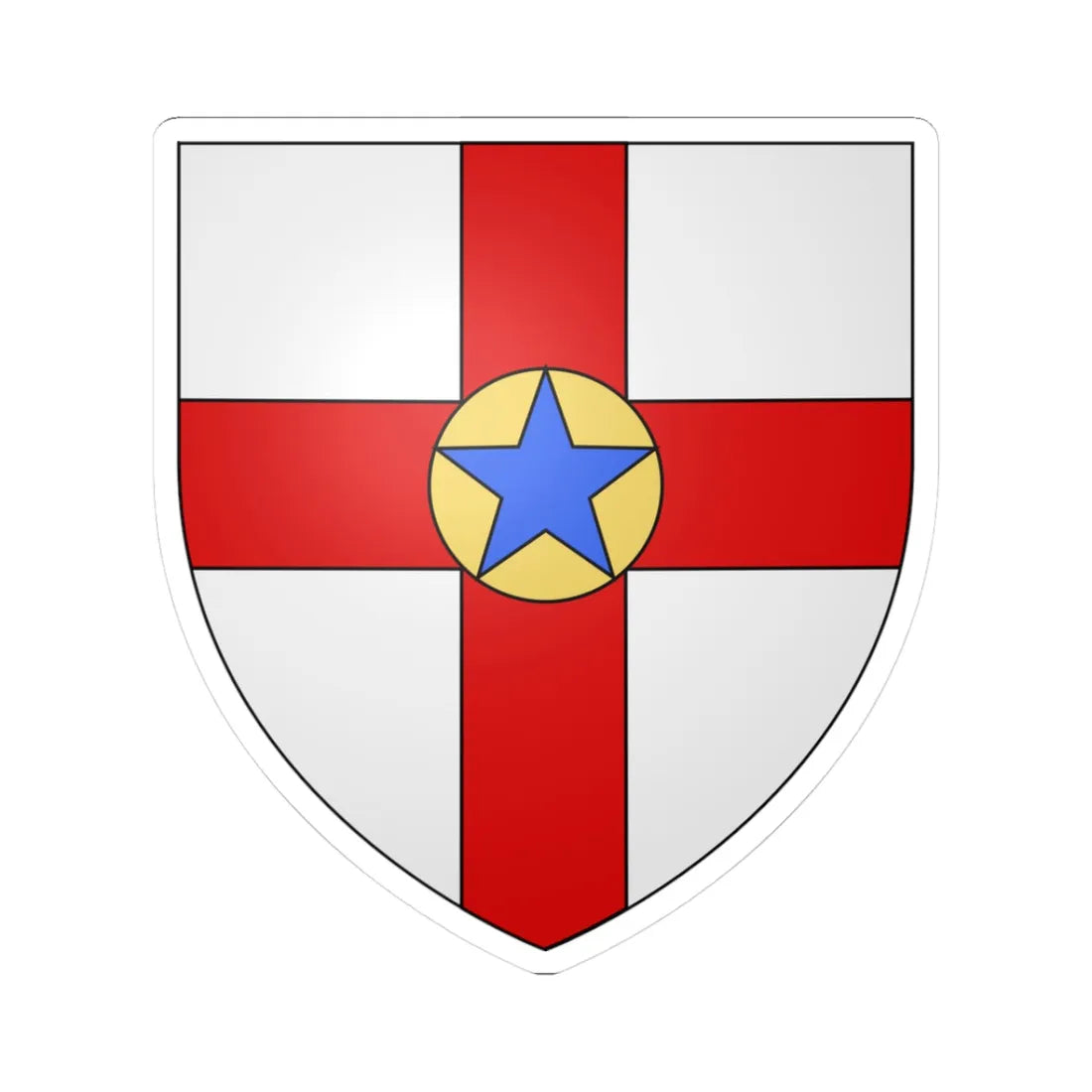 Mosta coa (Malta) (Coat of Arms) STICKER Vinyl Kiss-Cut Decal 3 Inch White - The Sticker Space