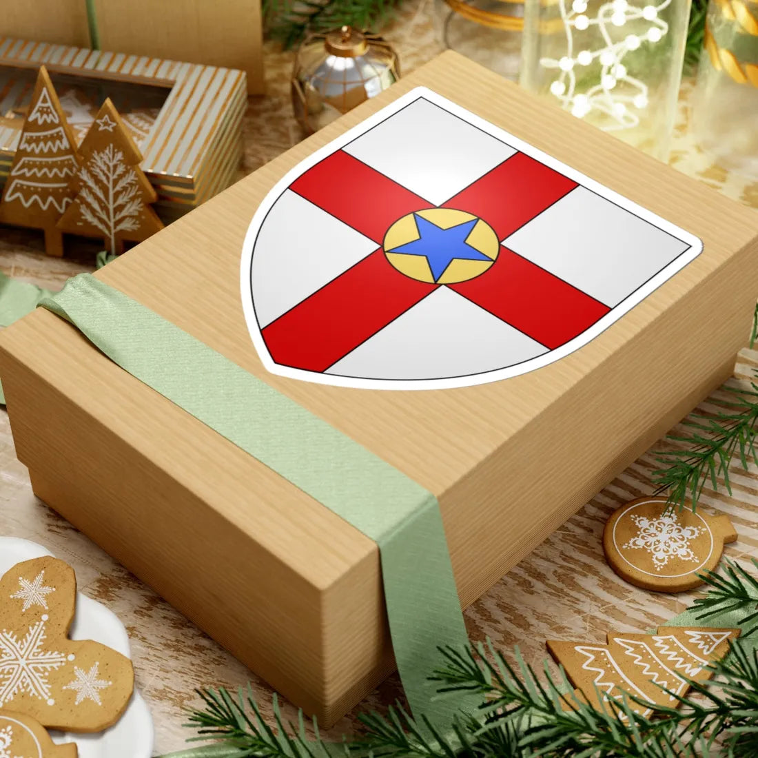 Mosta coa (Malta) (Coat of Arms) STICKER Vinyl Kiss-Cut Decal - The Sticker Space