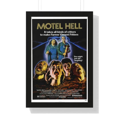 MOTEL HELL 1980 - Framed Movie Poster 16″ x 24″ Black - The Sticker Space
