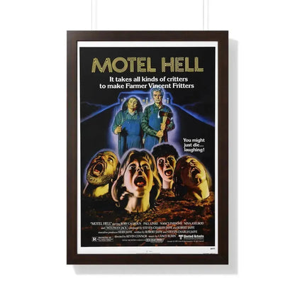 MOTEL HELL 1980 - Framed Movie Poster 20" x 30" Walnut - The Sticker Space