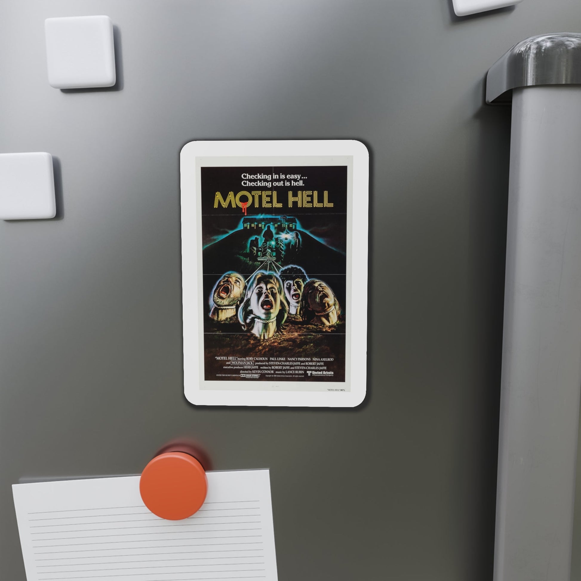 Motel Hell 1980 Movie Poster Die-Cut Magnet-The Sticker Space