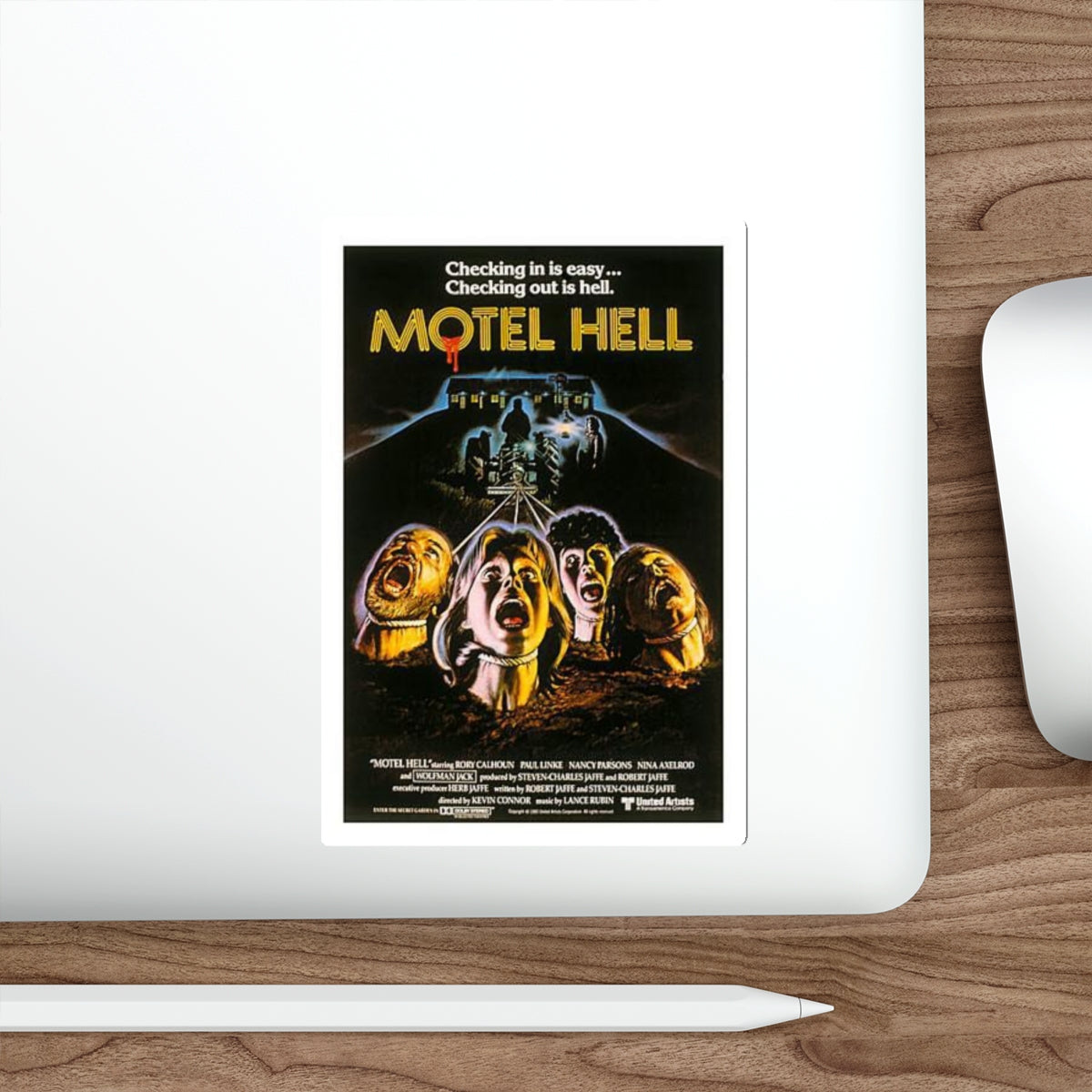 MOTEL HELL (2) 1980 Movie Poster STICKER Vinyl Die-Cut Decal-The Sticker Space