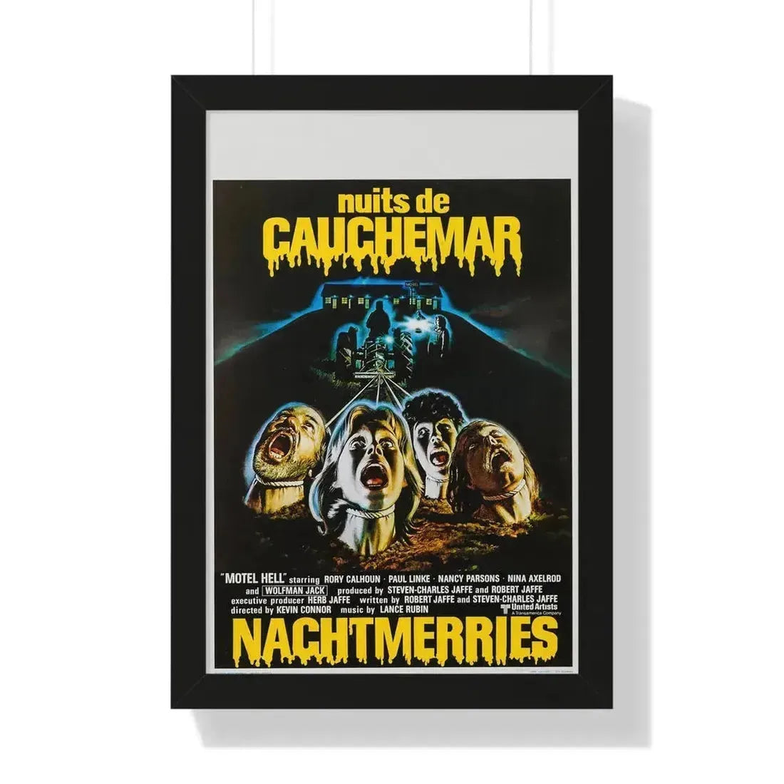 MOTEL HELL (BELGIAN) 1980 - Framed Movie Poster 16″ x 24″ Black - The Sticker Space