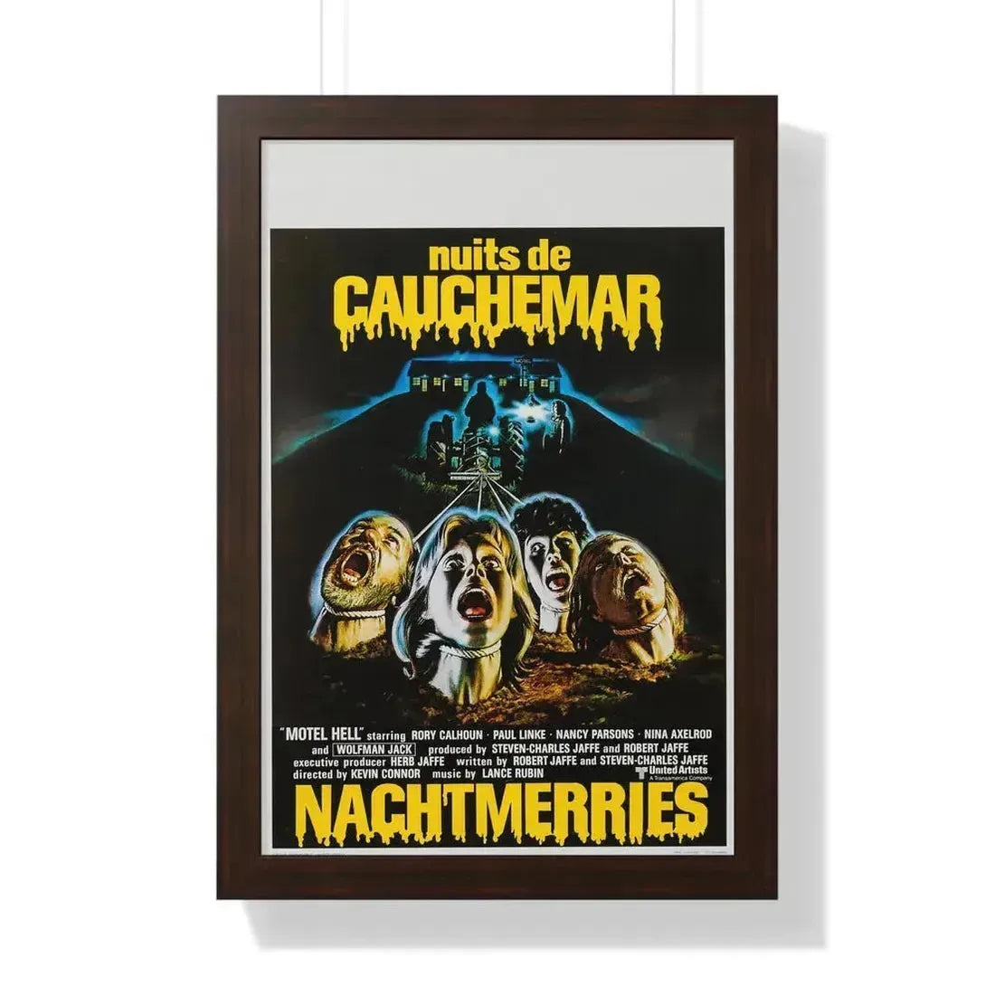 MOTEL HELL (BELGIAN) 1980 - Framed Movie Poster 16″ x 24″ Walnut - The Sticker Space