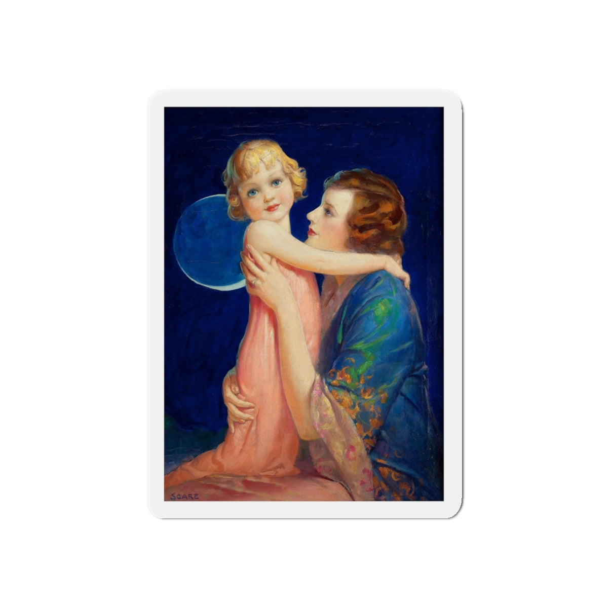 Mother and Child (1) (Magazine Illustration) Refrigerator Magnet-5" x 5"-The Sticker Space