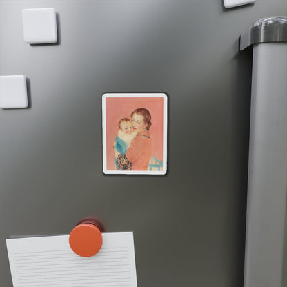 Mother and Child (2) (Magazine Illustration) Refrigerator Magnet-The Sticker Space