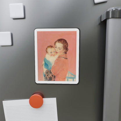 Mother and Child (2) (Magazine Illustration) Refrigerator Magnet-The Sticker Space