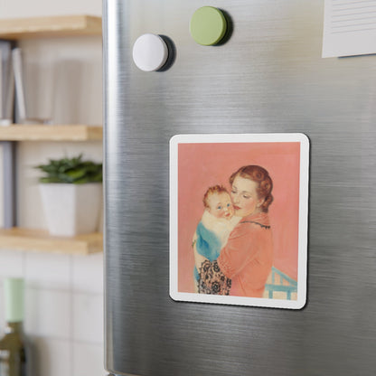 Mother and Child (2) (Magazine Illustration) Refrigerator Magnet-The Sticker Space