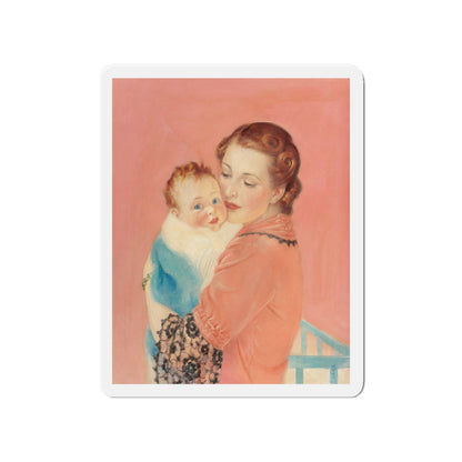 Mother and Child (2) (Magazine Illustration) Refrigerator Magnet-4" x 4"-The Sticker Space