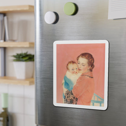 Mother and Child (2) (Magazine Illustration) Refrigerator Magnet-The Sticker Space