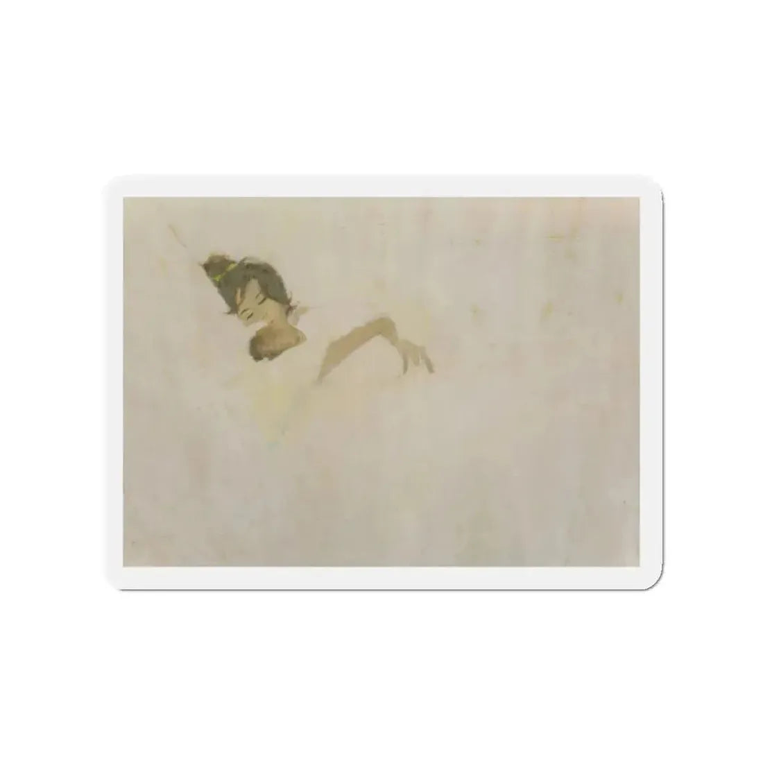 Mother and Child (Magazine Illustration) Refrigerator Magnet 2 Inch - The Sticker Space