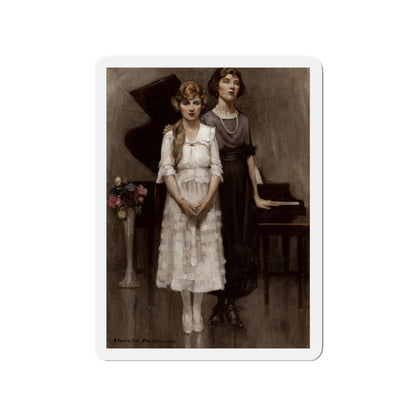 Mother and Daughter (Magazine Illustration) Refrigerator Magnet-3" x 3"-The Sticker Space