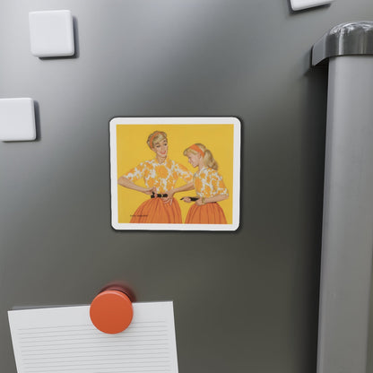 Mother and Daughter, Post Cereal Advertisement, 1958 (Magazine Illustration) Refrigerator Magnet-The Sticker Space