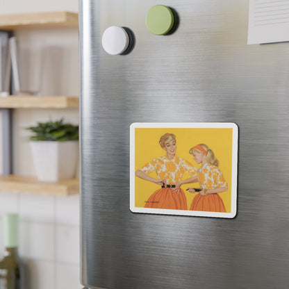 Mother and Daughter, Post Cereal Advertisement, 1958 (Magazine Illustration) Refrigerator Magnet-The Sticker Space