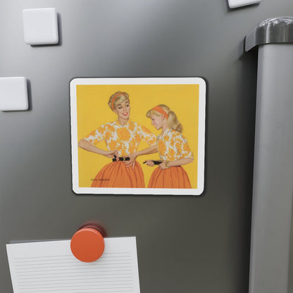 Mother and Daughter, Post Cereal Advertisement, 1958 (Magazine Illustration) Refrigerator Magnet-The Sticker Space